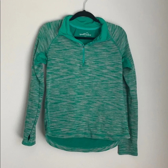 Eddie Bauer Jacket Size Large green 1/4 zip jacket - Picture 1 of 7